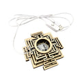 LIGHT BASE - WOOD LED USB COLOR CHANGING SRI YANTRA 4-4.5" (