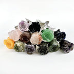 Crystal Rose - Carved Stone -: Yooperlite / Gold