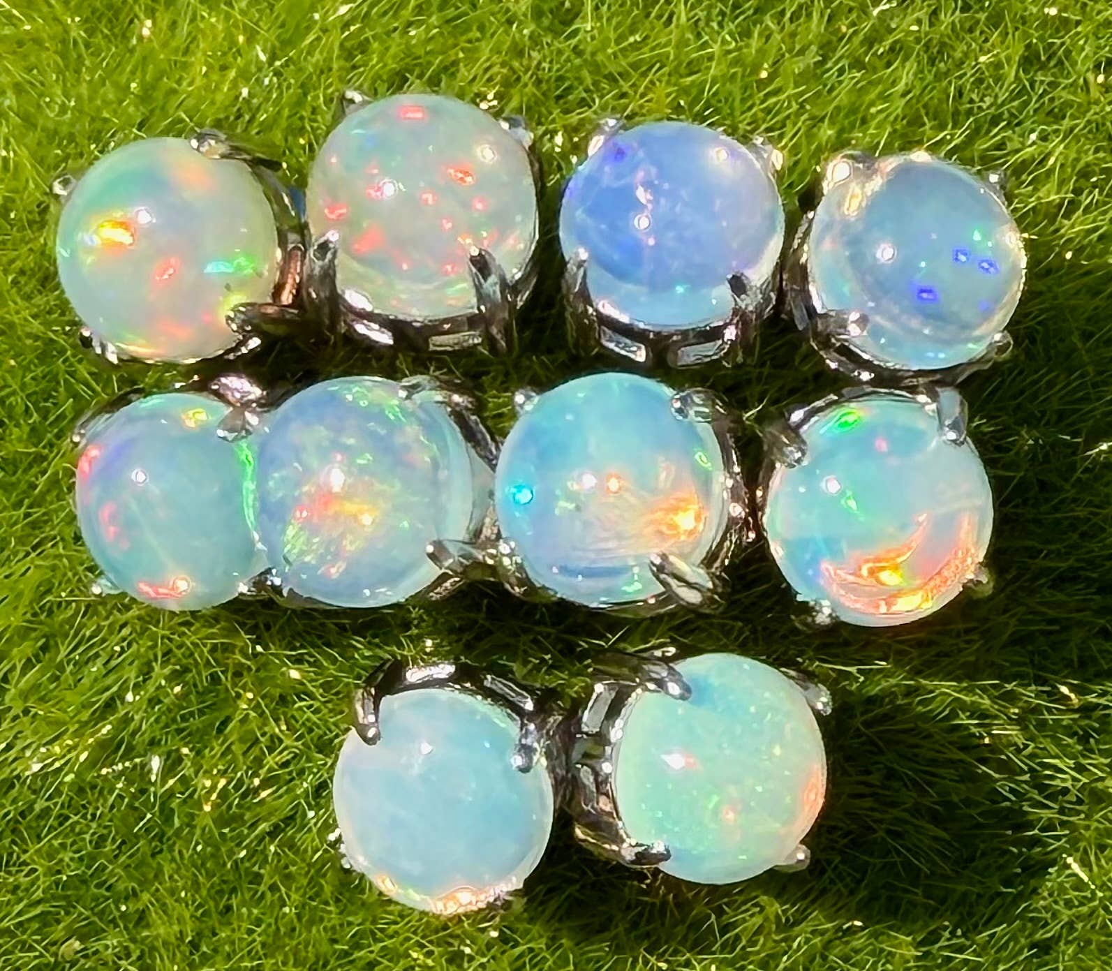 Natural Opal Stud Earring 6mm