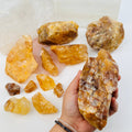 Golden Healer Rough Stone Crystal: 400-600g