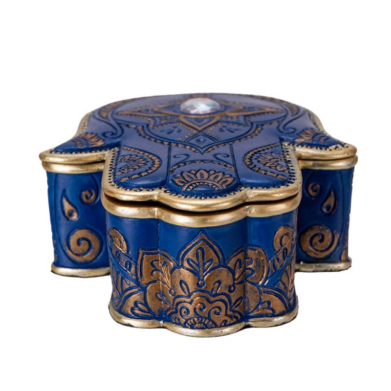 Hamsa Evil Eye Decorative Trinket Box