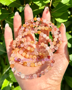 Natural Golden Healer Hematoid 6mm Crystal Stretch Bracelet