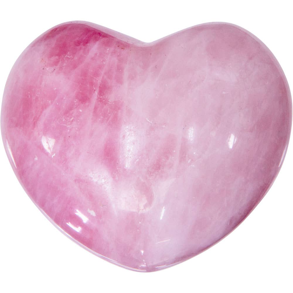 Puffed Gemstone Heart - Rose Quartz