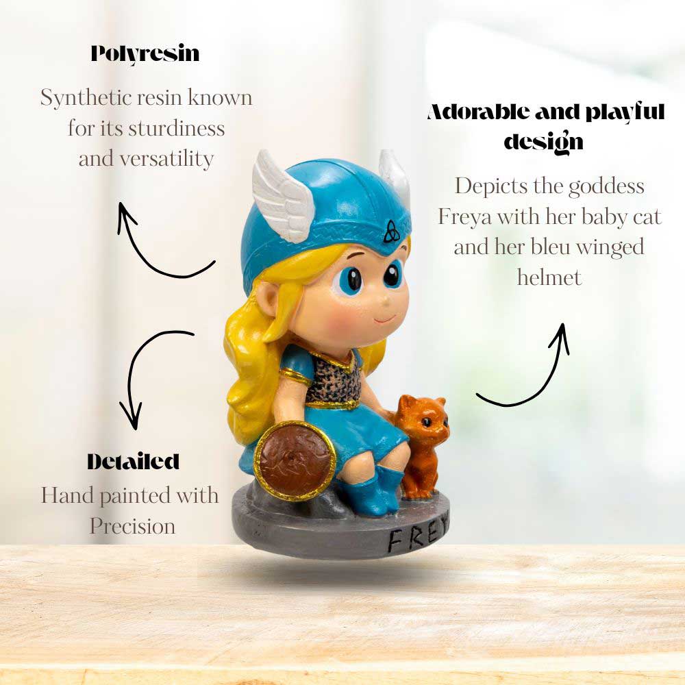 Polyresin Baby Viking Figurine - Freya (Each)