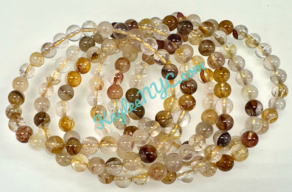6mm Natural Golden Healer Crystal Healing Stretch Bracelet