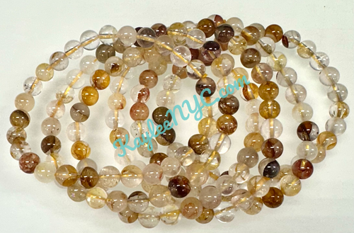 6mm Natural Golden Healer Crystal Healing Stretch Bracelet