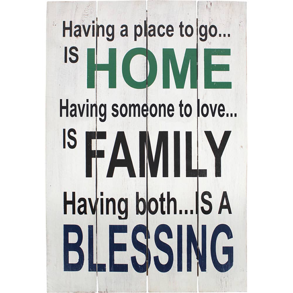 Reclaimed Wood Hanging Plaque - Blessing (Each)