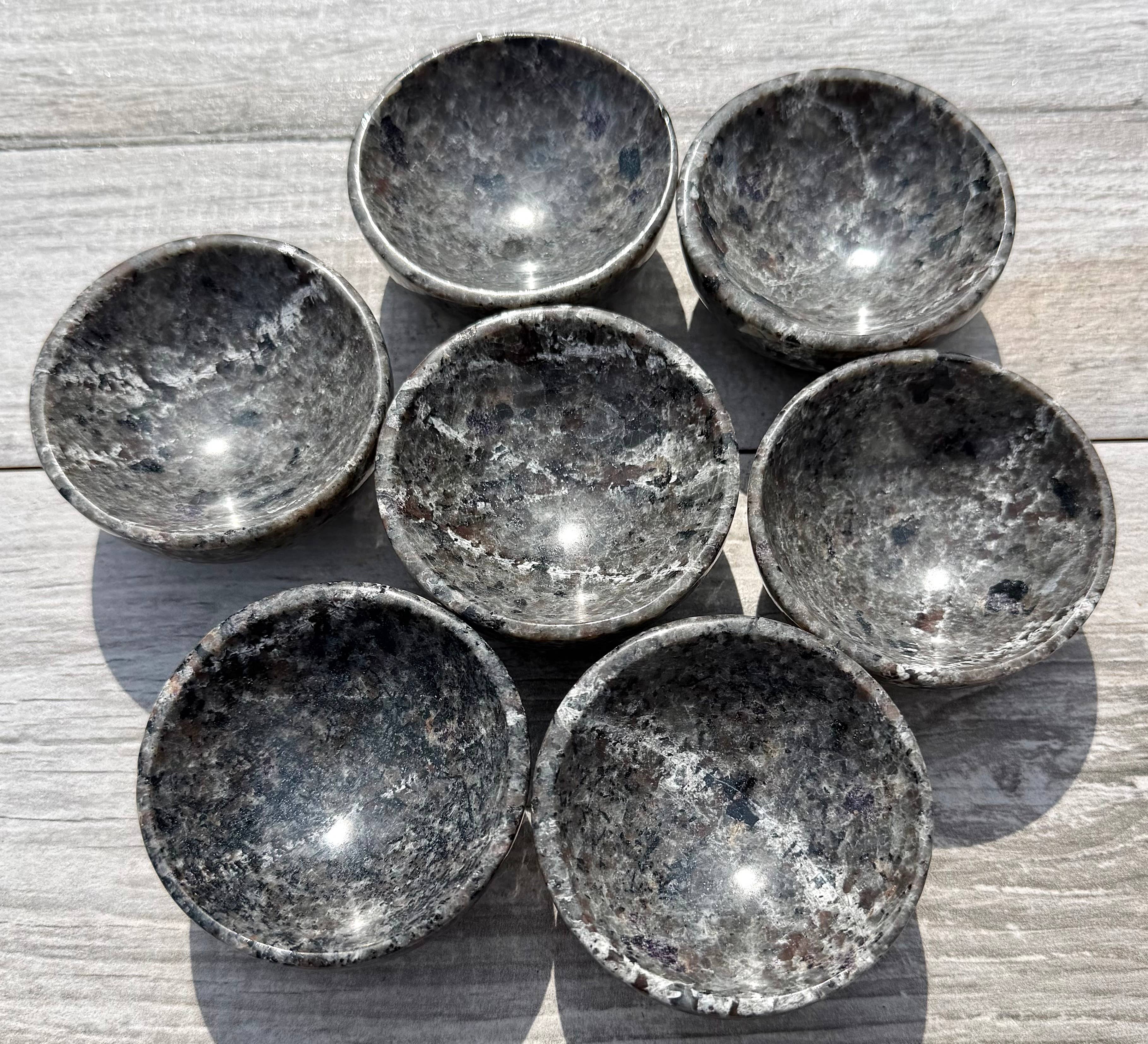Natural Yooperlite Emberlite Bowls Crystal Healing Energy
