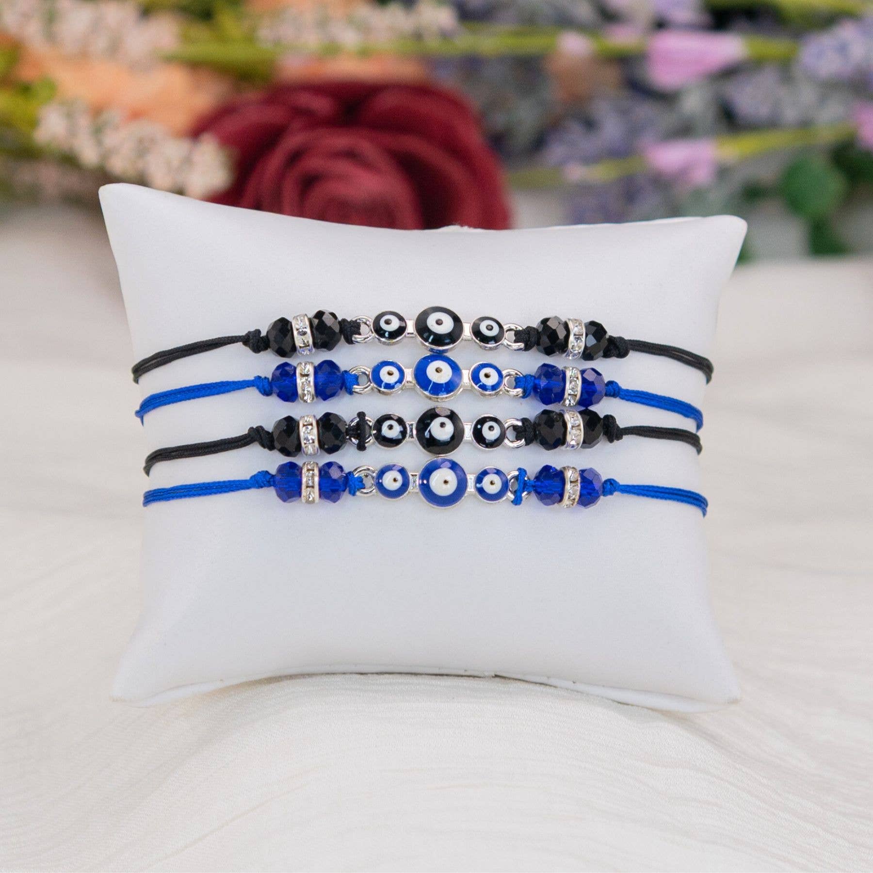 Evil Eye Knot Bracelet: Black