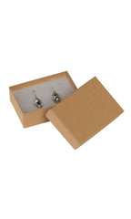 Cotton-Filled Jewelry Boxes: Kraft / Case of 100 / 5¼" × 3¾" × ⅞"