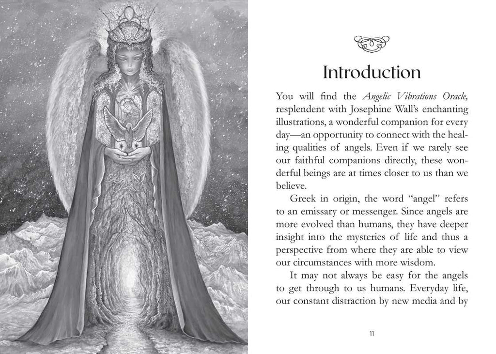 Angelic Vibrations Oracle by Josephine Wall: Flashcards 128 pages / English