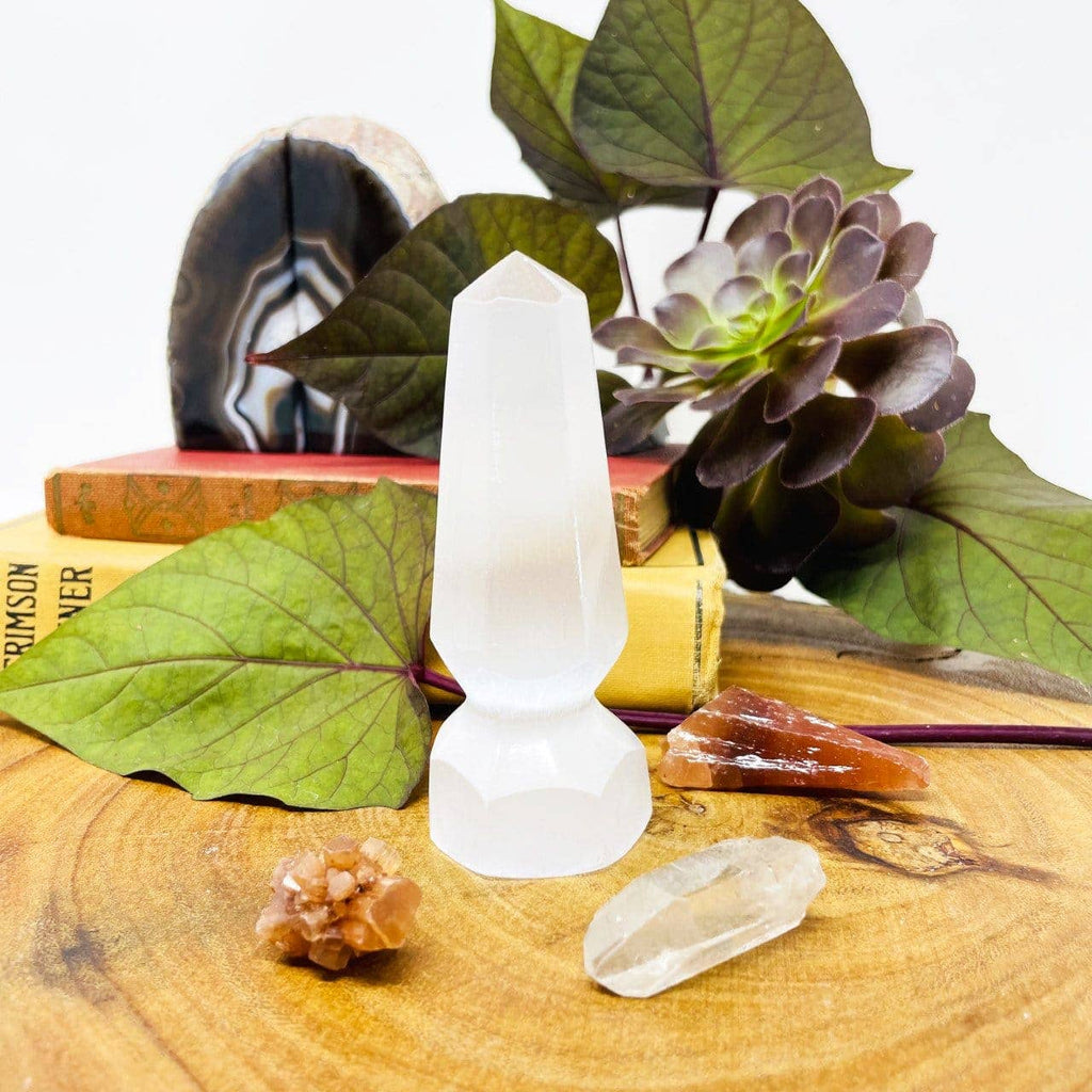 Selenite Crystal Point Spear Tips - 6 sided Stone Point