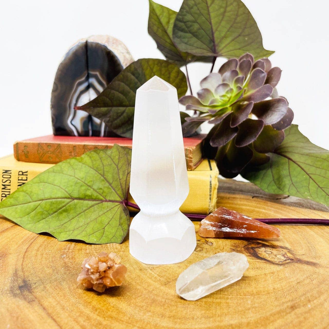 Selenite Crystal Point Spear Tips - 6 sided Stone Point