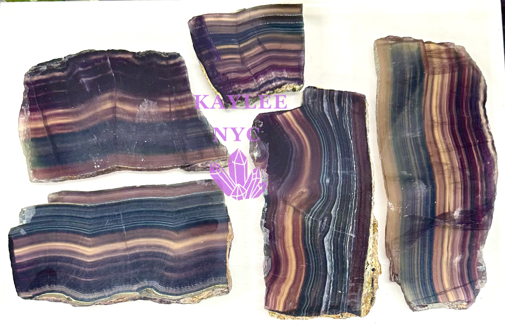 2 lbs Natural Fluorite Slab Crystal Healing Energy