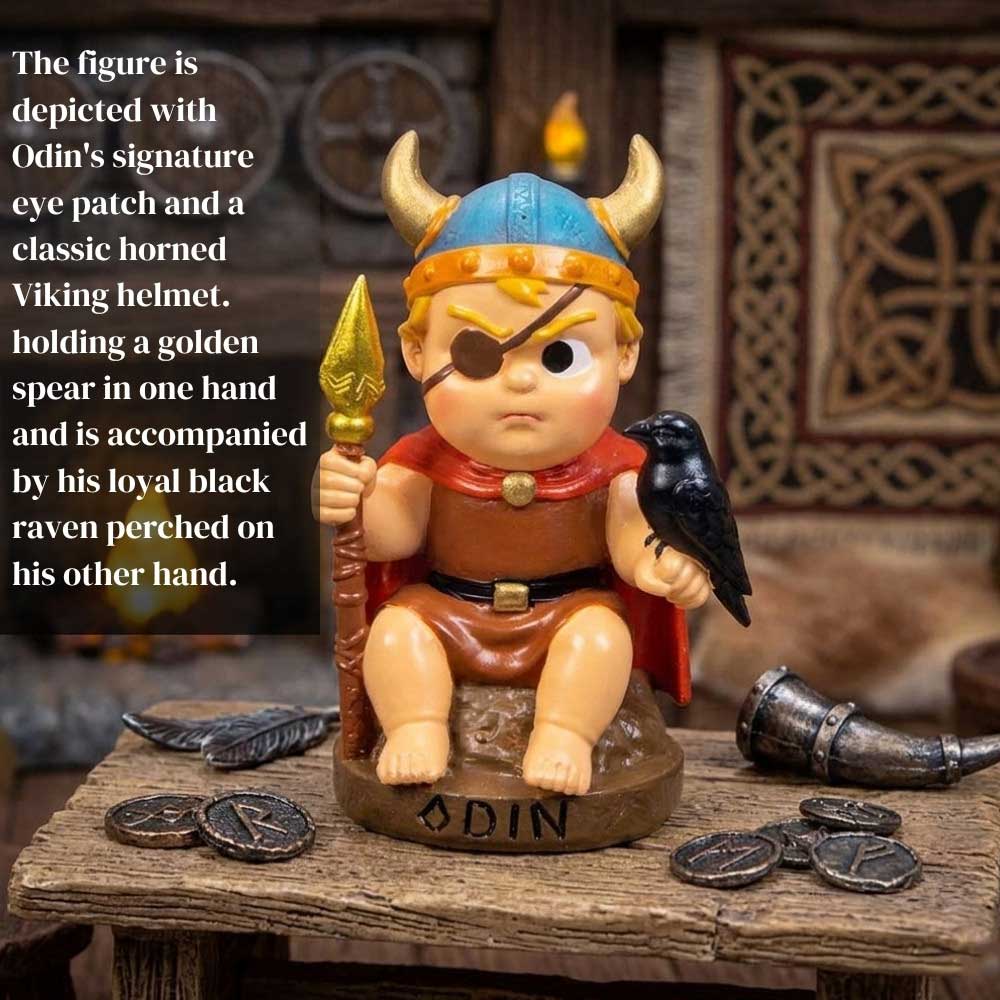 Polyresin Baby Viking Figurine - Odin (Each)