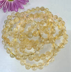 8mm Citrine Crystal Healing Stretch Bracelets 7.5" Energy