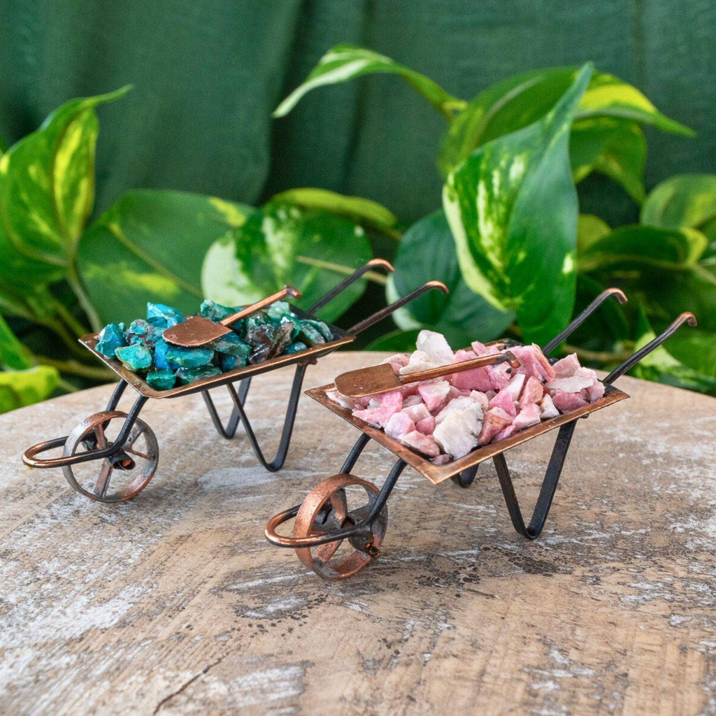 Crystal Chip Wheelbarrow.: Pink Opal