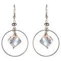 ABALONE SHELL HEMATITE BEADED EARRINGS