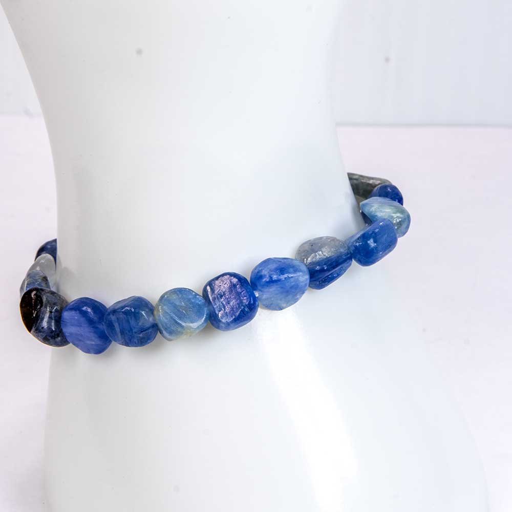 Tumbled Stones Elastic Bracelet  6-12mm - Kyanite (Each): Kyanite