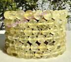 8mm Natural Lemon Quartz Crystal Healing Stretch Bracelet
