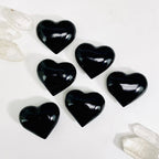 Black Onyx Puff Crystal Hearts