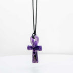 Gemstone Egyptian Ankh Necklace - Amethyst (Each): Amethyst