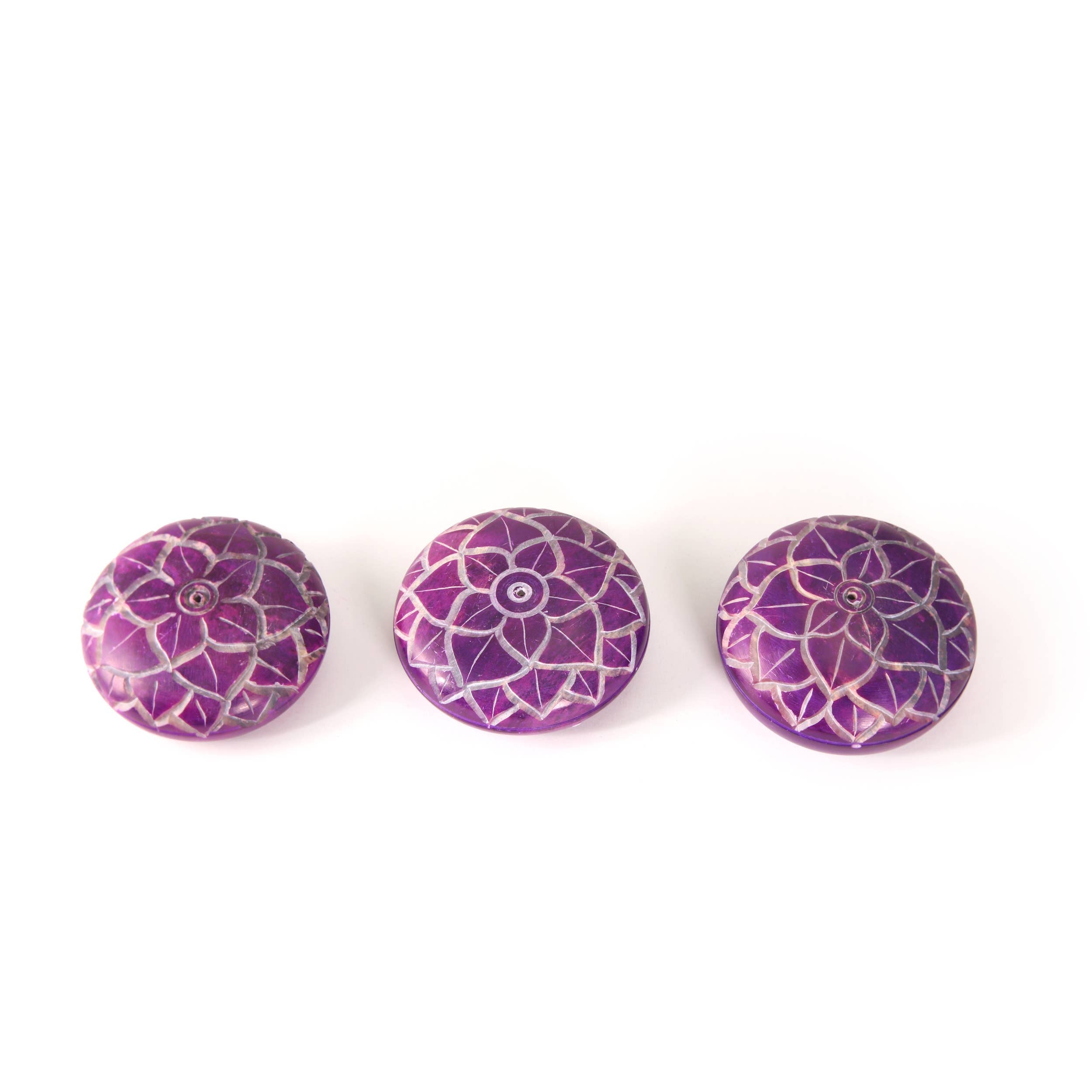 Incense Burner - Soapstone Pebble Crown Chakra Sahasrara 2.5