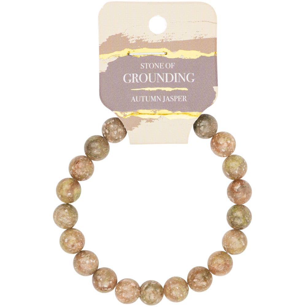 8mm Crystal Gemstone Energy Bead Stretch Bracelets: Labradorite