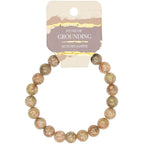 8mm Crystal Gemstone Energy Bead Stretch Bracelets: Labradorite