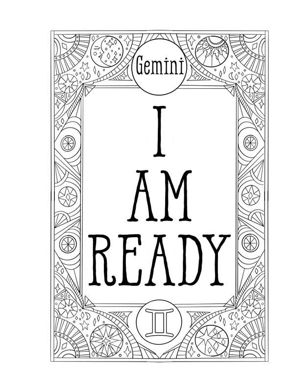 Gemini: Your Cosmic Coloring Book by Mecca Woods: Paperback 48 pages / English