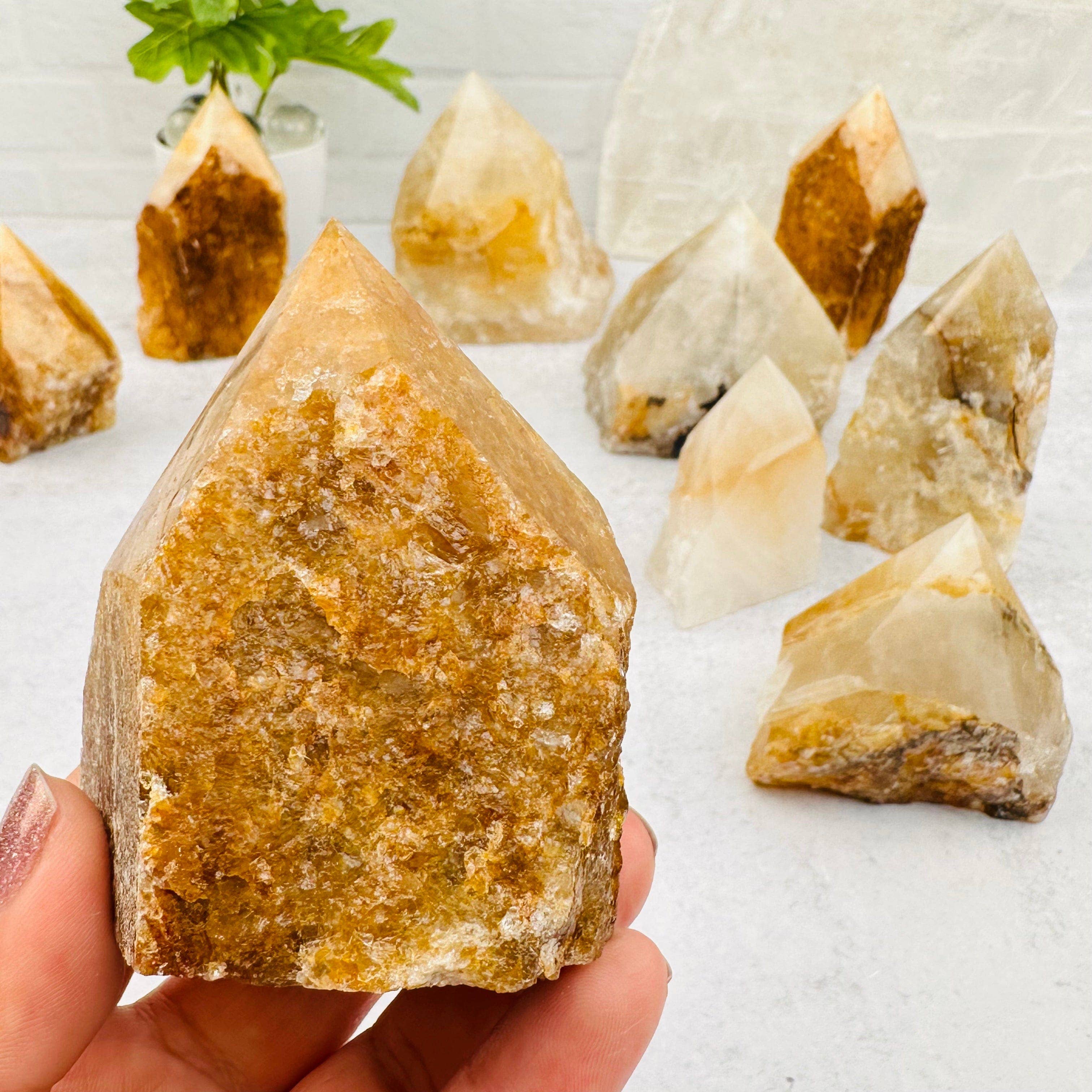 Golden Healer Semi Polished Point Crystal - By Weight: 100-200g