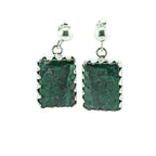 Chrysocolla Earrings Sterling Silver Dangling Statement