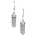 Rainbow Moonstone Small Pencil Earrings 22-35mm H: Sterling Silver