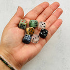 Crystal Gemstone Dice - YOU CHOOSE STONE -: Rose Quartz