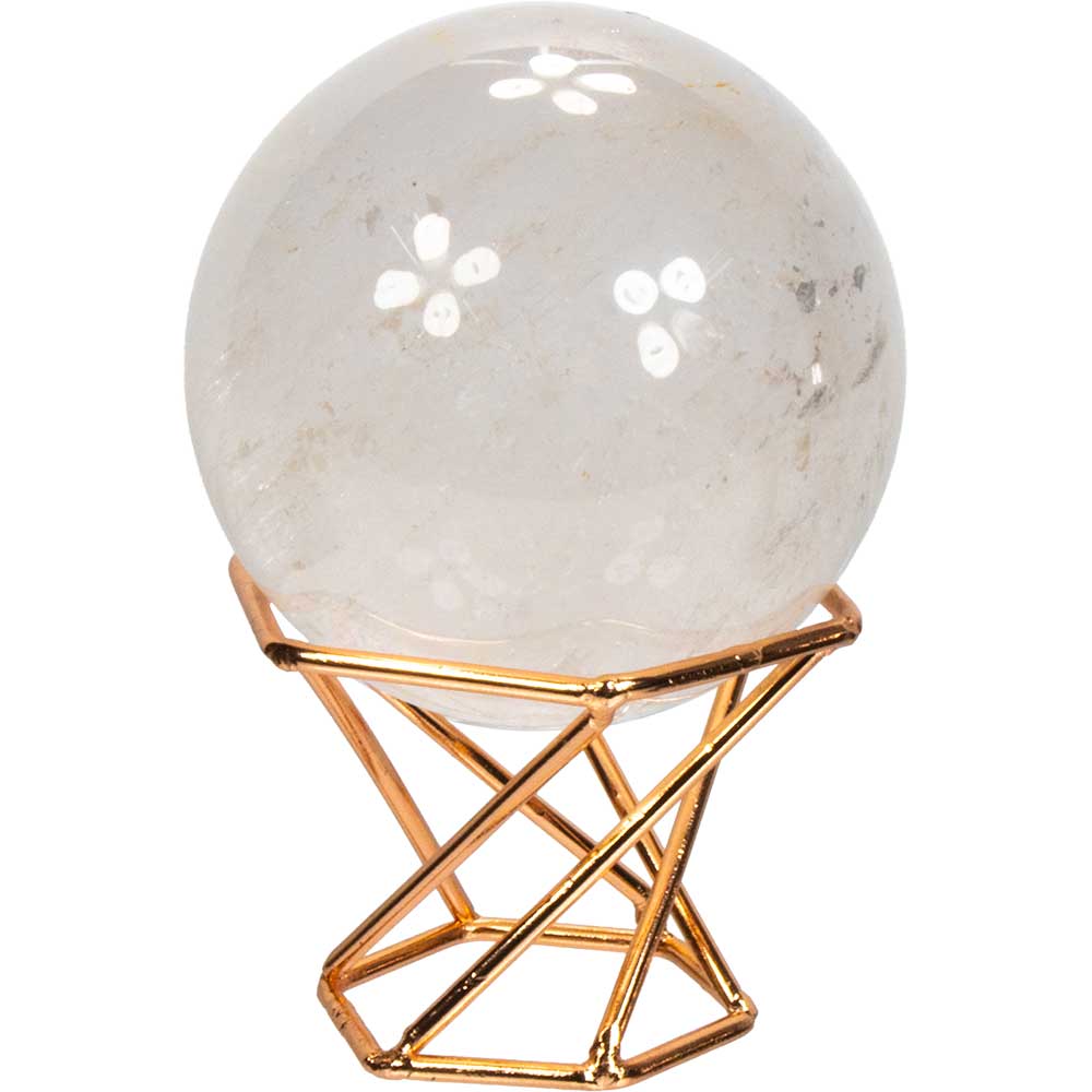 Metal Gemstone Sphere Stand Twist - Copper (Each): Copper