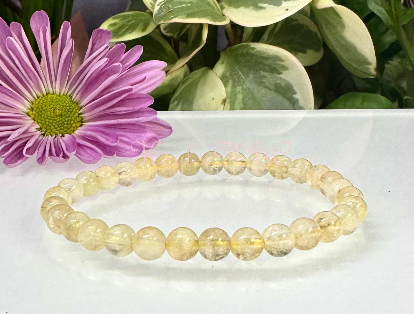6mm Citrine Crystal Healing Stretch Bracelets 7.5"