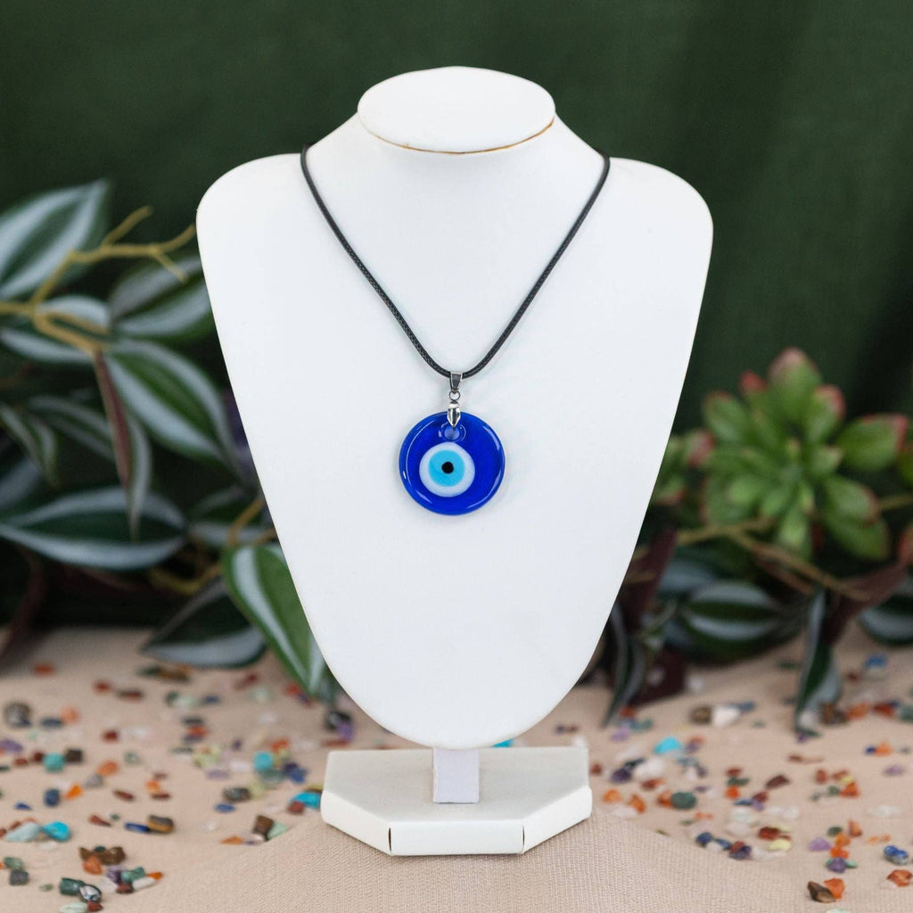 Evil Eye Necklace.: Dark Blue