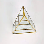 Crystal Display Shelf Brass and Glass Alter Display