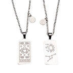 Zodiac Tarot Card & Astrology Necklace: Gold Plated / Aries