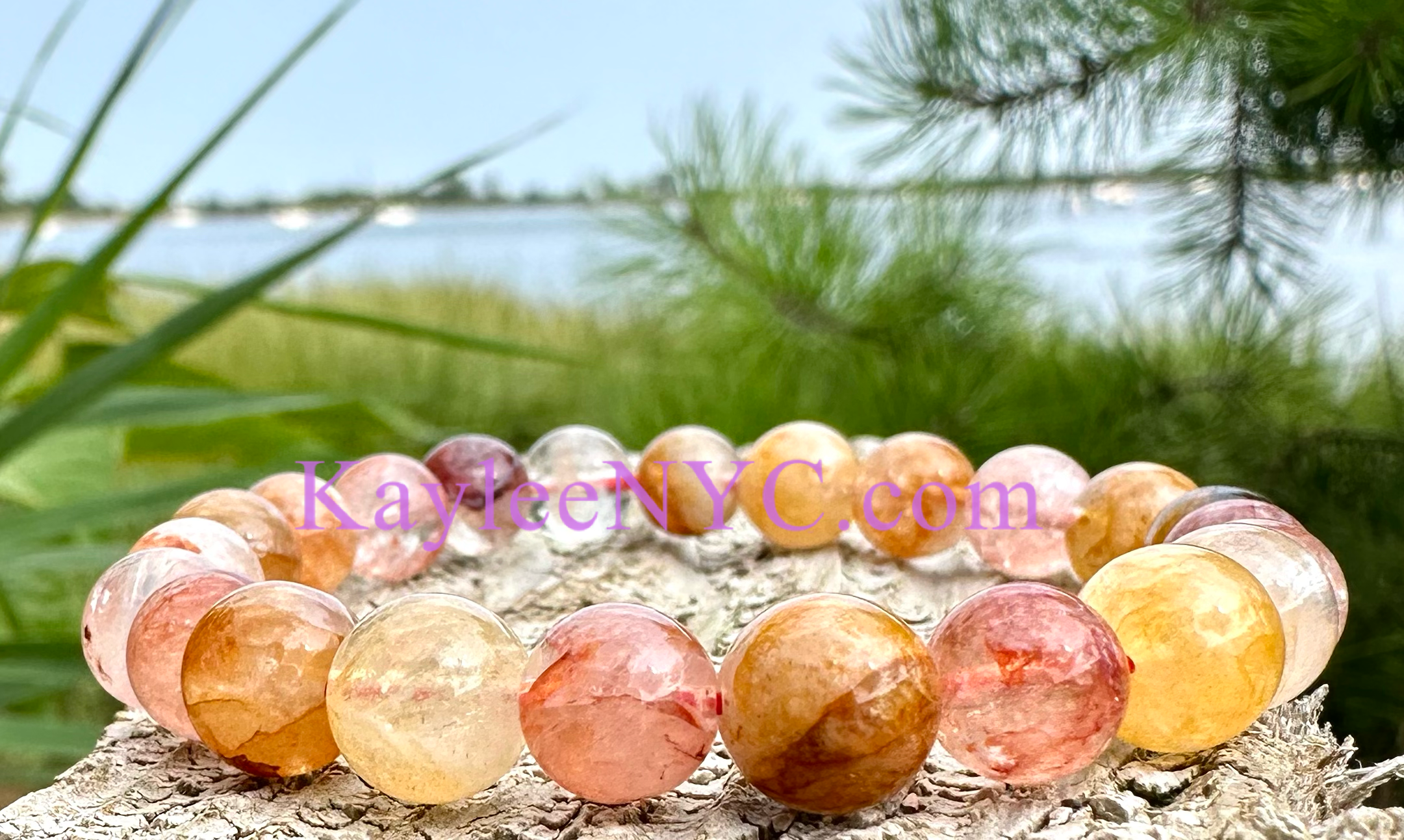 Natural Hematoid  Golden Healer 8mm Stretch Bracelets