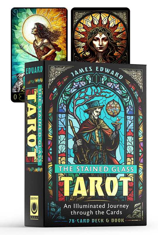 Stained Glass Tarot by James Edward: Flashcards 336 pages / English
