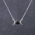 Black Onyx Triple Moon Necklace