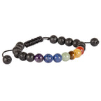 Adjustable Lava & Chakra Beaded Bracelet