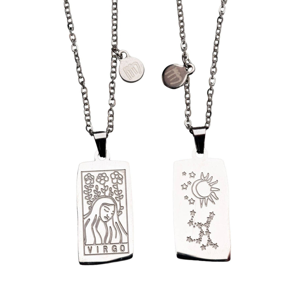 Zodiac Tarot Card & Astrology Necklace: Gold Plated / Pisces