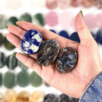 Gemstone Crystal Worry Stone - Finger Massage Stone (RK11): Green Snakeskin Jasper