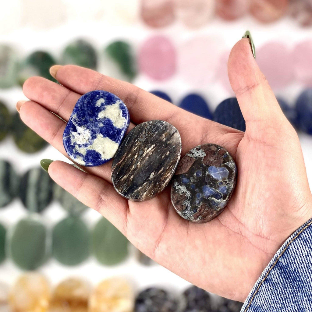 Gemstone Crystal Worry Stone - Finger Massage Stone (RK11): Rhyolite