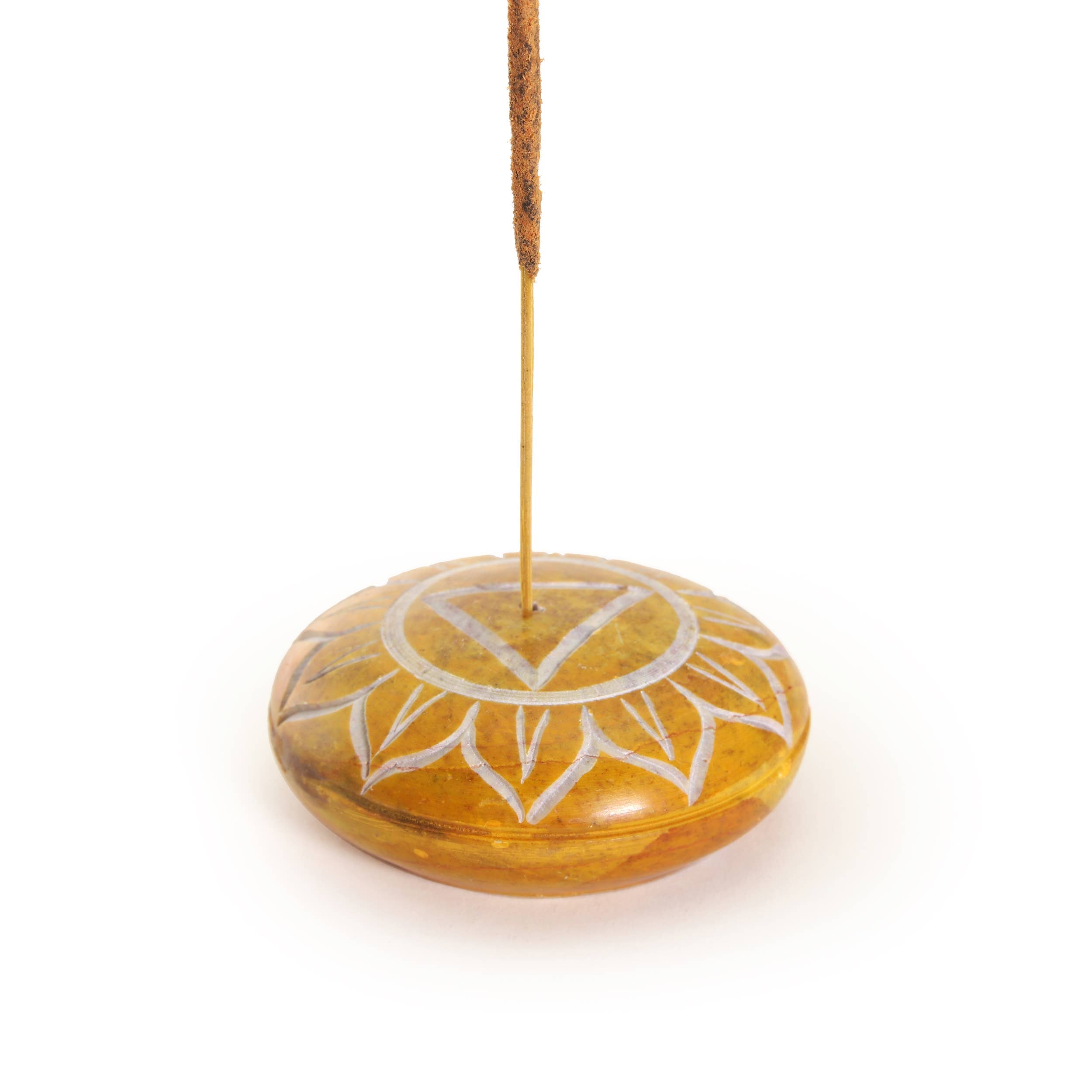 Incense Burner - Soapstone Pebble Solar Plexus -  Manipura