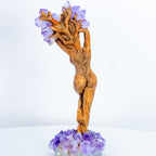 Polyresin Forest Tree Goddess Statue - Amethyst Clusters: Amethyst