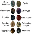 Gemstone Worry Stone - Finger Massage Stone Crystal Palm Stones: Black Obsidian / 1pc