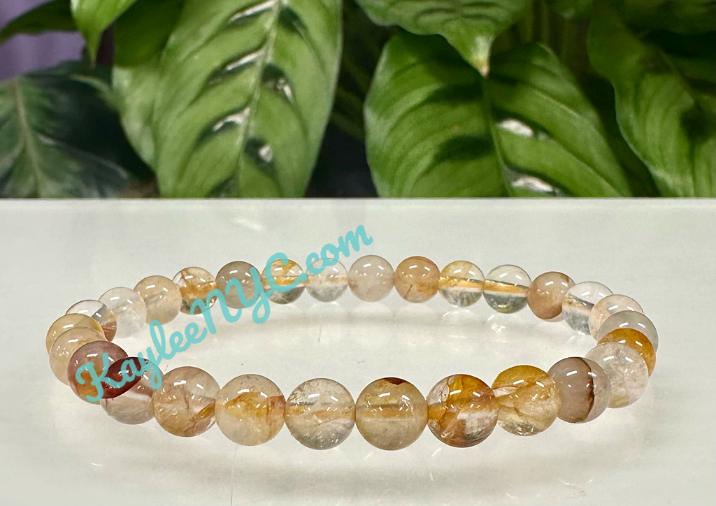 6mm Natural Golden Healer Crystal Healing Stretch Bracelet